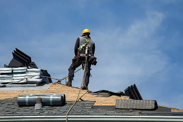 Professional Emergency Roof Repair technician working in Marathon, FL